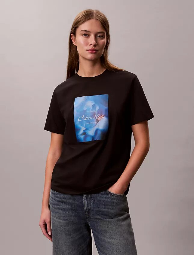 Flower Script Logo Graphic Classic T-Shirt Flower Script Logo Graphic Classic T-Shirt