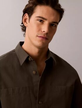 Garment Washed Twill Easy Overshirt