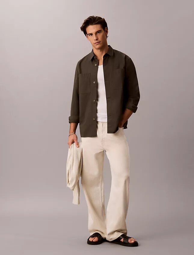 Garment Washed Twill Easy Overshirt Garment Washed Twill Easy Overshirt