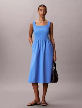 Gathered Midi Dress