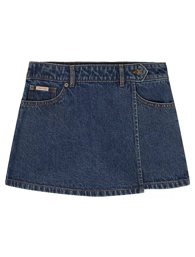 Girls Denim Mini Skort Girls Denim Mini Skort