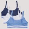 Girls Varsity Cotton Stretch 3-Pack Cropped Bralette