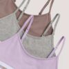 Girls Varsity Cotton Stretch 3-Pack Cropped Bralette