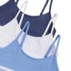 Girls Varsity Cotton Stretch 3-Pack Cropped Bralette