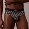Graphic Monogram Microfiber Stretch Hip Brief