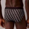 Graphic Monogram Microfiber Stretch Hip Brief
