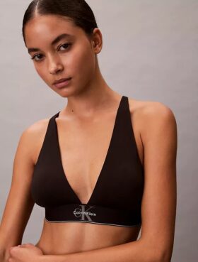 Graphic Monogram Microfiber Stretch Lightly Lined Triangle Bralette