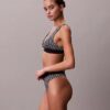 Graphic Monogram Microfiber Stretch Lightly Lined Triangle Bralette