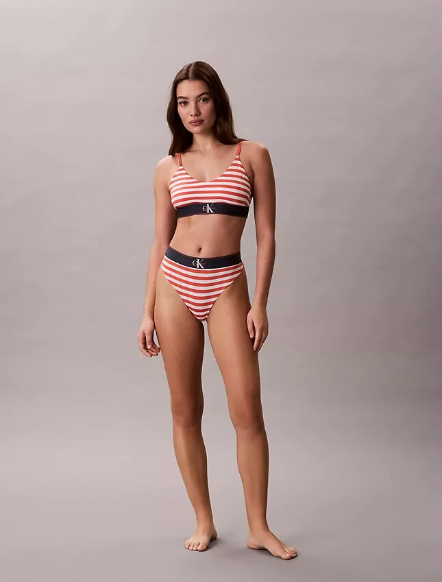 Graphic Monogram Microfiber Stretch Thong Graphic Monogram Microfiber Stretch Thong
