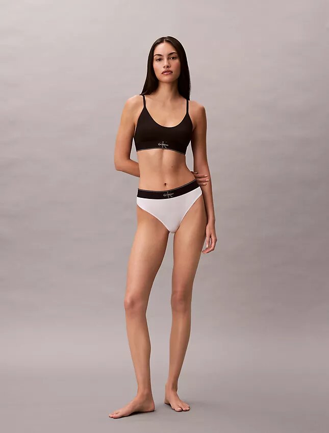Graphic Monogram Microfiber Stretch Thong Graphic Monogram Microfiber Stretch Thong