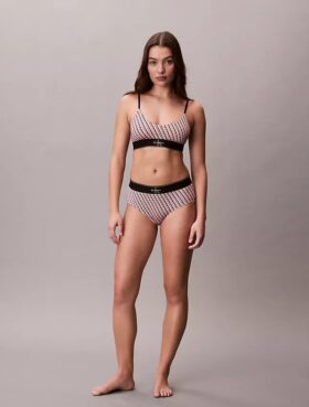 Graphic Monogram Microfiber Stretch Unlined Bralette
