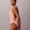 Graphic Monogram Swim Plunge One Piece