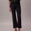 High Rise Cropped Flared Jeans