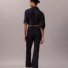 High Rise Cropped Flared Jeans