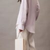 Line Leather Crossbody Bag
