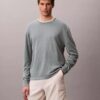 Linen Blend Crewneck Sweater