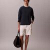 Linen Blend Crewneck Sweater