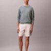 Linen Blend Crewneck Sweater