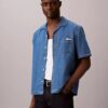 Linen Blend Denim Button-Down Shirt Linen Blend Denim Button-Down Shirt