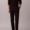 Linen Blend Pleated Pull-On Pants