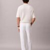 Linen Blend Pleated Pull-On Pants