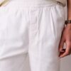 Linen Blend Pleated Pull-On Pants