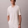Linen Blend Polo Sweater