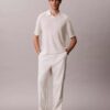 Linen Blend Polo Sweater