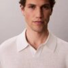 Linen Blend Polo Sweater