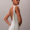 Linen Blend Scoop Neck Midi Dress