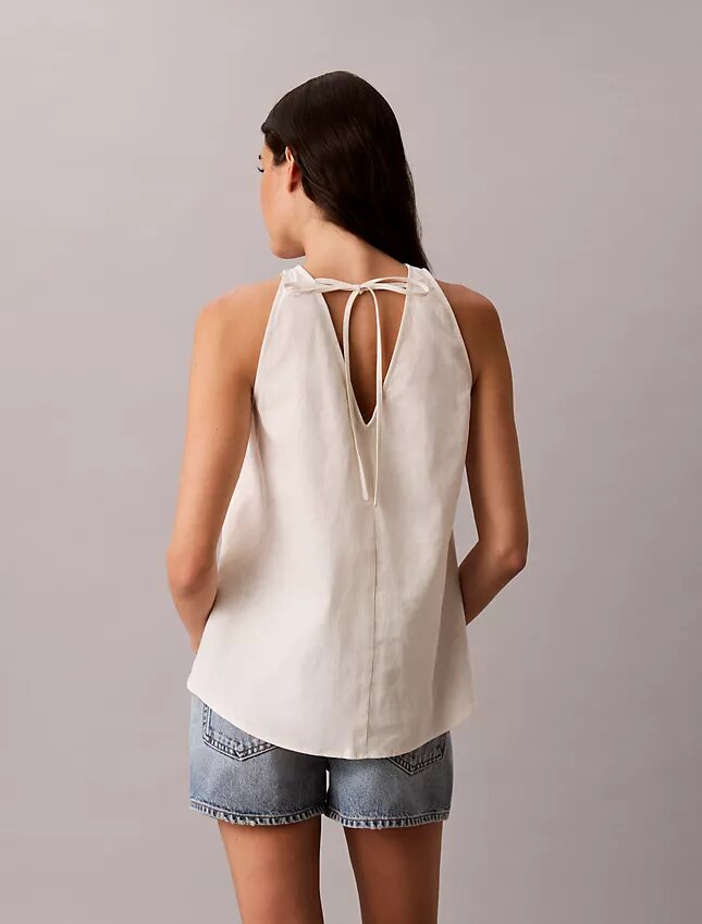 Linen Blend Sleeveless Top Linen Blend Sleeveless Top