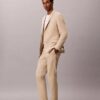 Linen Blend Slim Pants