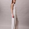 Linen Blend Tailored Wide Leg Pants