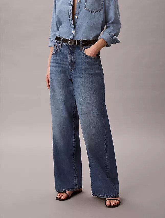 Linen Blend Wide Leg Jeans Linen Blend Wide Leg Jeans