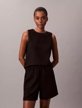 Linen Cotton Pull-On Shorts