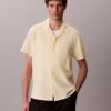 Linen Cotton Short Sleeve Button-Down Shirt