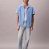 Linen Cotton Short Sleeve Button-Down Shirt