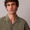 Linen Cotton Short Sleeve Button-Down Shirt