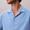 Linen Cotton Short Sleeve Button-Down Shirt