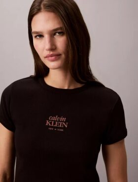 Logo Graphic Rib Slim T-Shirt