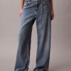 Low Rise Belted Baggy Jeans