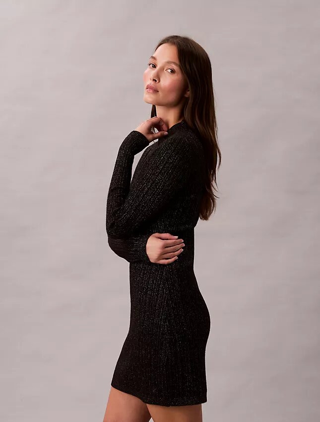 Lurex Merino Wool Blend Mini Sweater Dress Lurex Merino Wool Blend Mini Sweater Dress