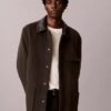 Melton Wool Blend Car Coat