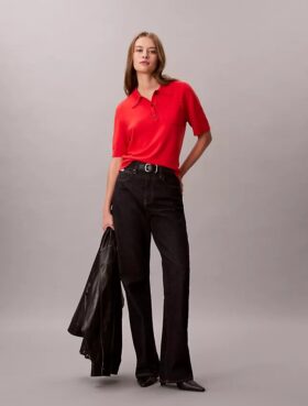 Merino Wool Polo Sweater