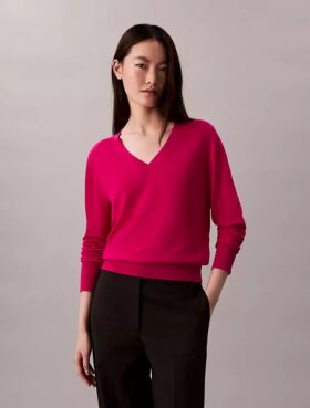 Merino Wool V-Neck Sweater