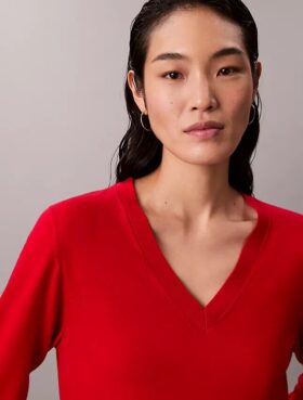 Merino Wool V-Neck Sweater
