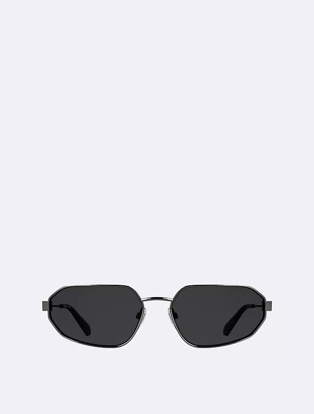 Metal Slim Modified Rectangle Sunglasses Metal Slim Modified Rectangle Sunglasses