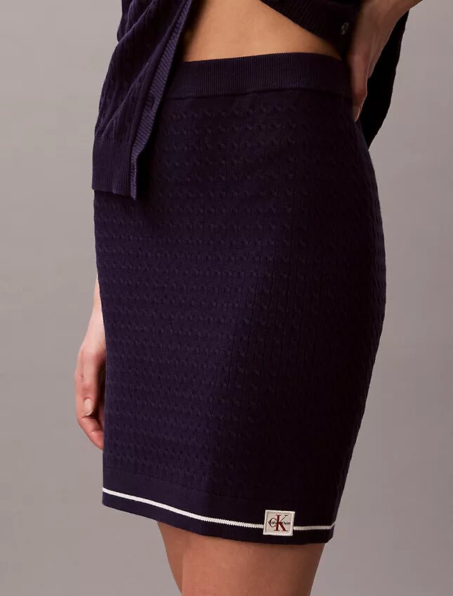 Micro Cable Knit Mini Skirt Micro Cable Knit Mini Skirt