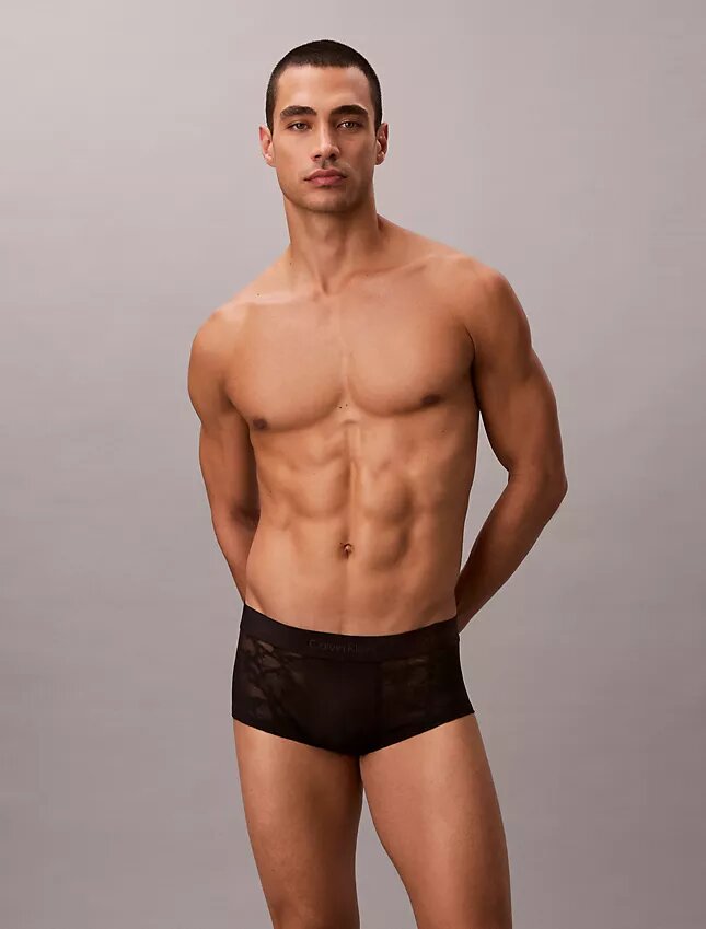 Microfiber Lace Ultra Low Rise Trunk Microfiber Lace Ultra Low Rise Trunk
