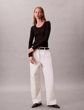 Modal Stretch Rib Slim T-Shirt